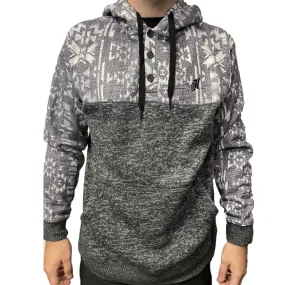 Hooey® Men's Jimmy Aztec Print Grey Pullover Hoodie HH1194AZGY