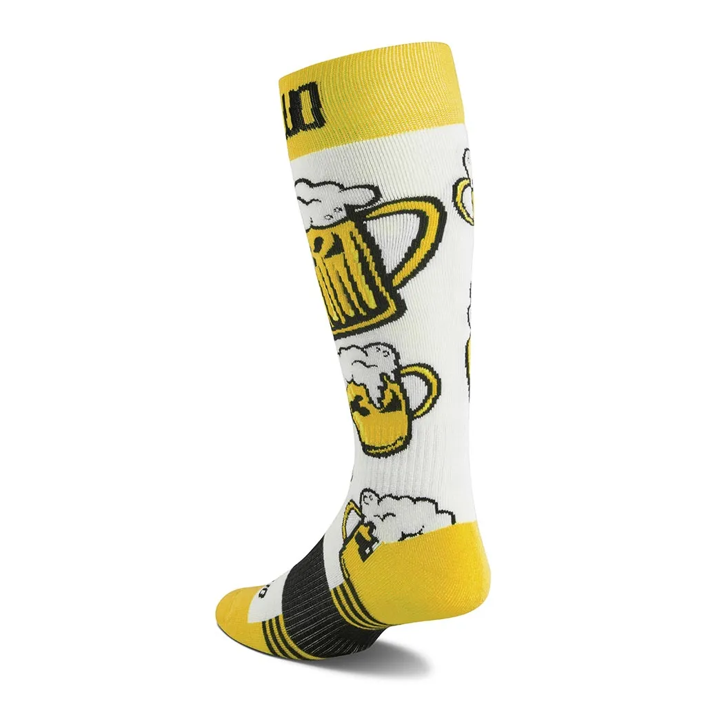 32 2024 Double Sock - White/Yellow