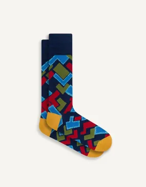 Abstract Tiled Sock