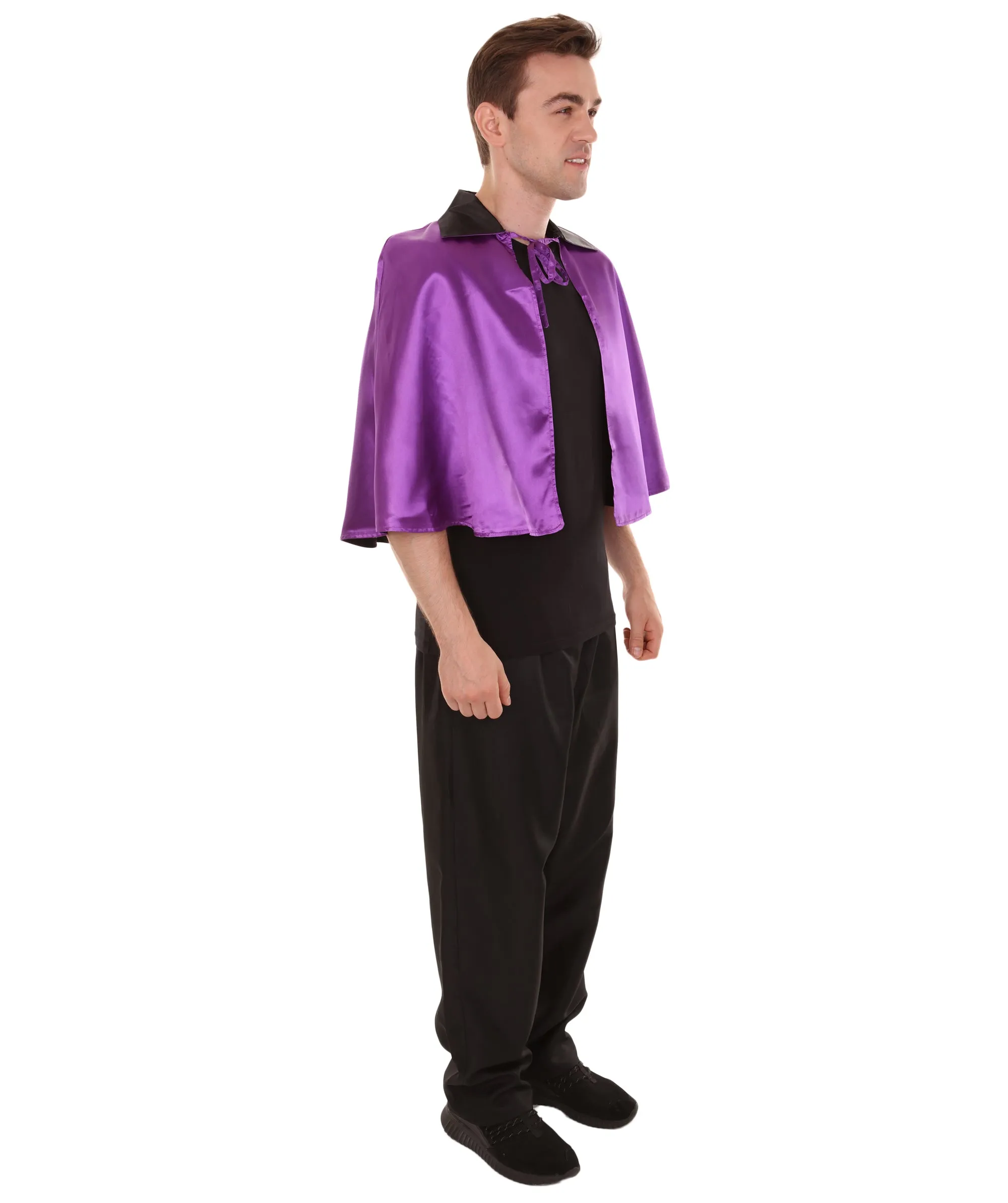 Adult Men's Vampire Cape Costume | Purple & Black Halloween Costume