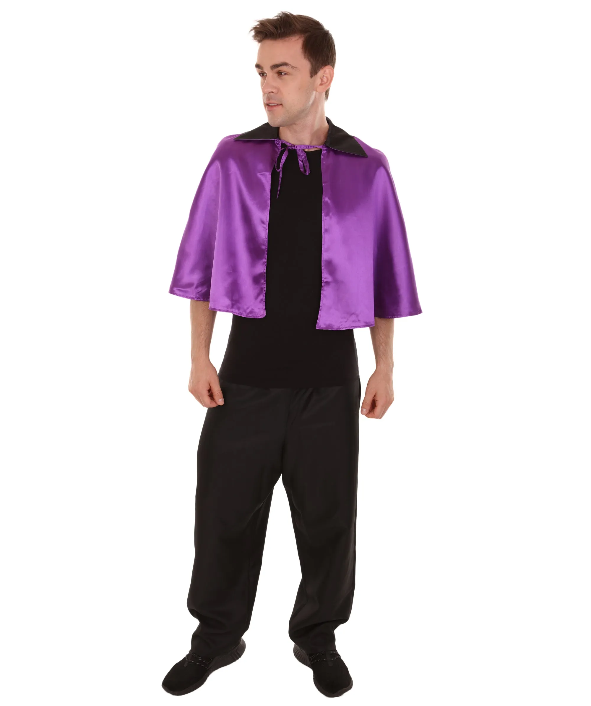 Adult Men's Vampire Cape Costume | Purple & Black Halloween Costume