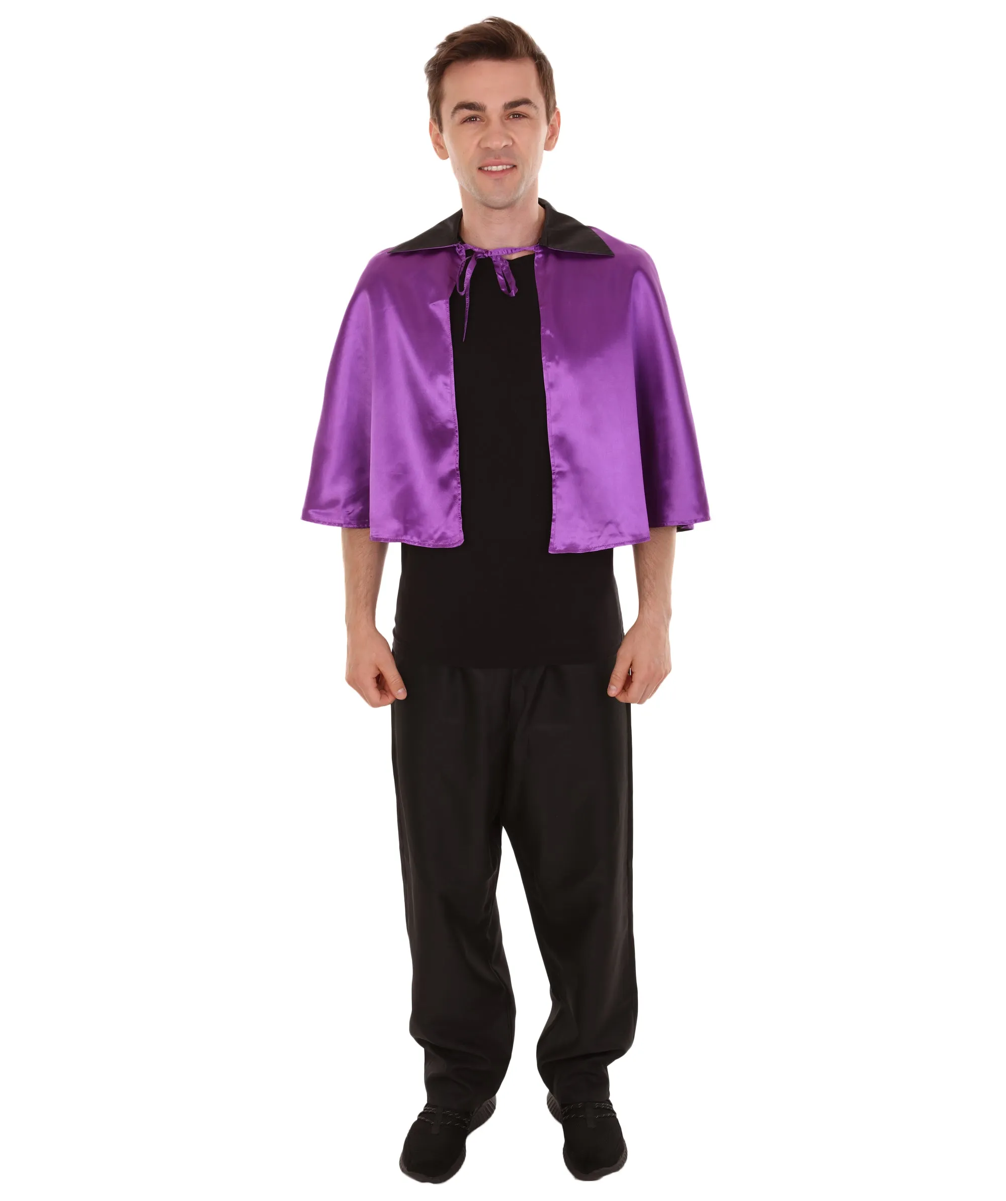 Adult Men's Vampire Cape Costume | Purple & Black Halloween Costume