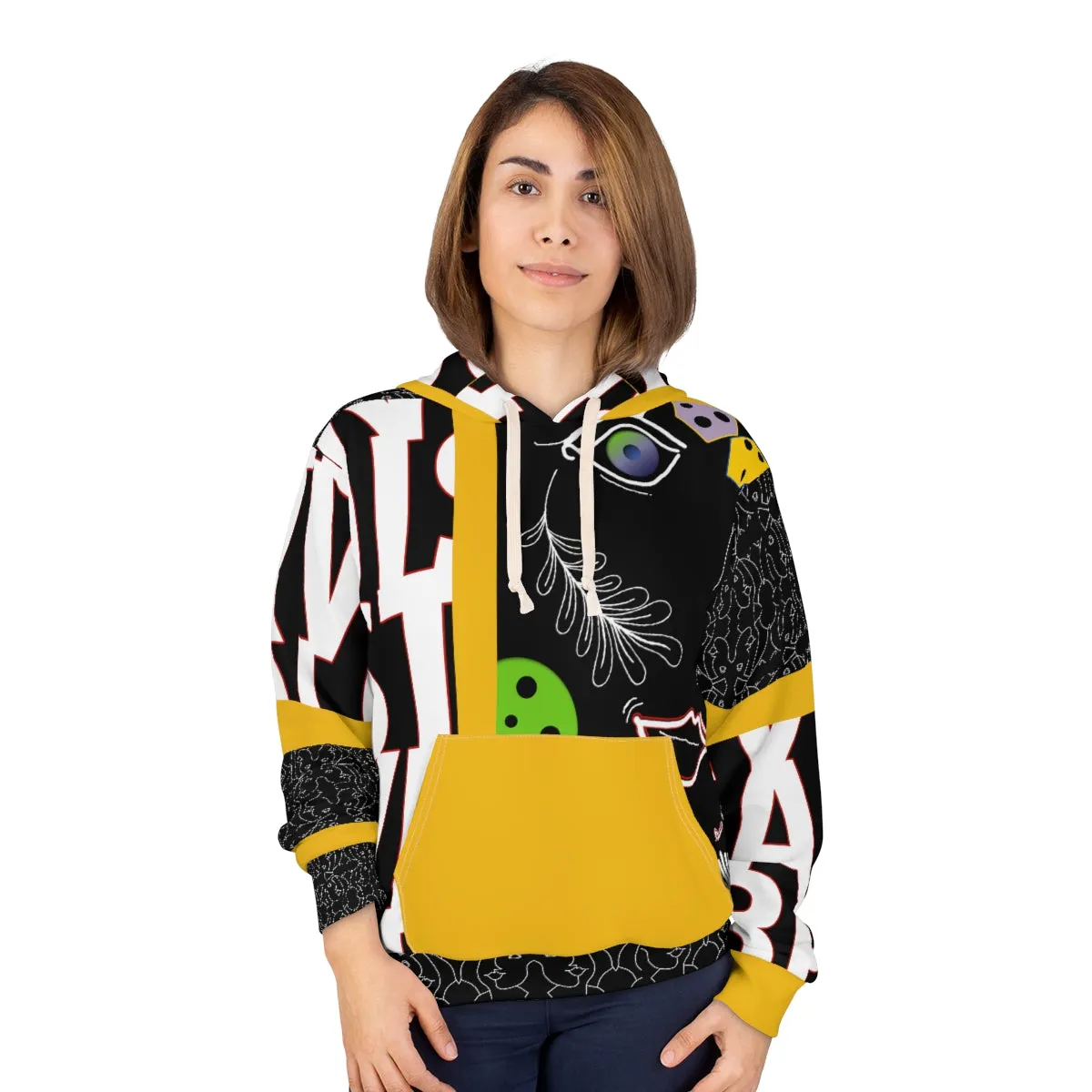 AOP Unisex Pullover Hoodie YELLOVER HERE