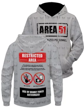 Area 51 Authorized Personnel Unisex Pullover Hoodie