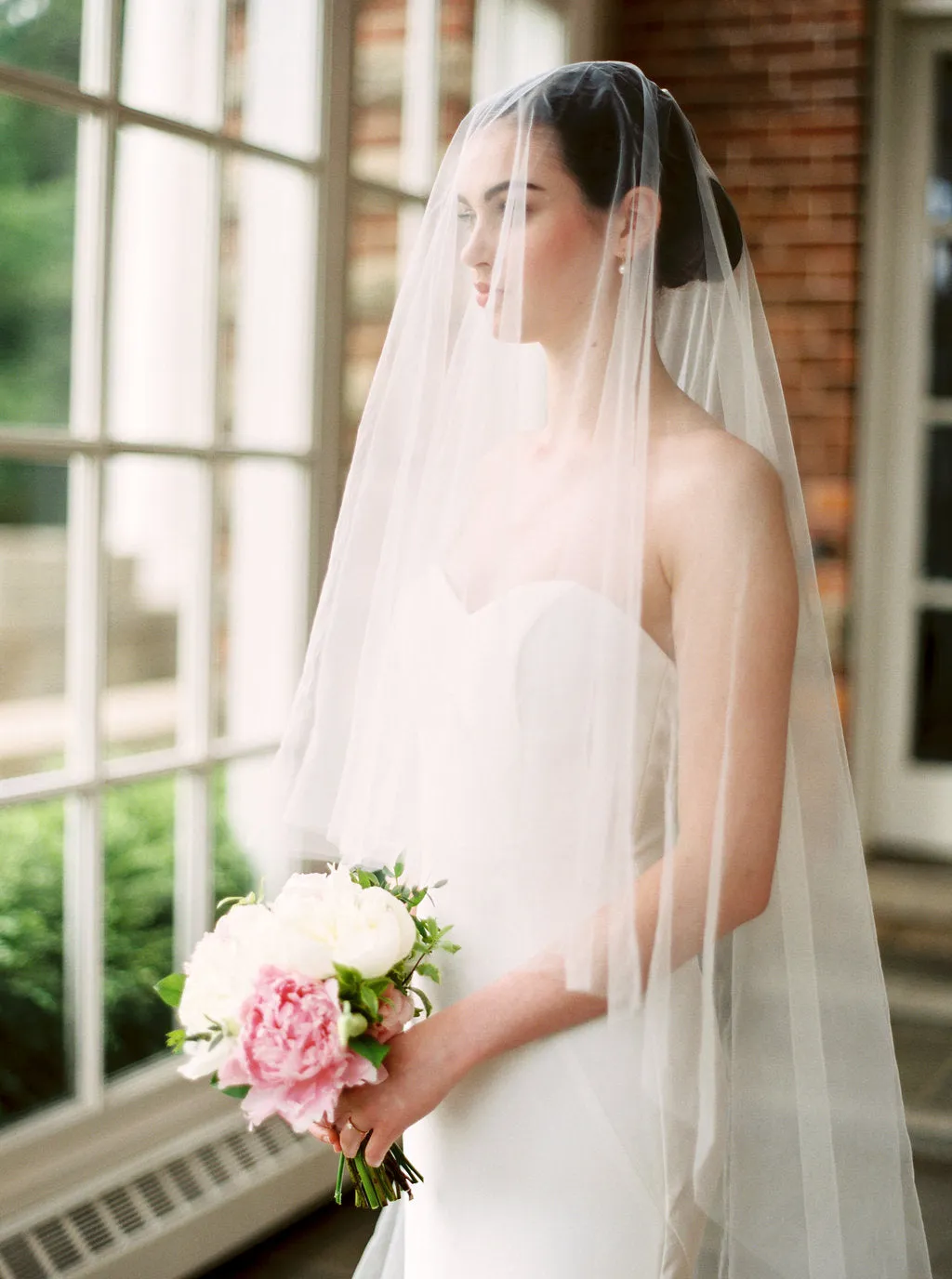 ARIA | Sheer Wedding Veil with Blusher