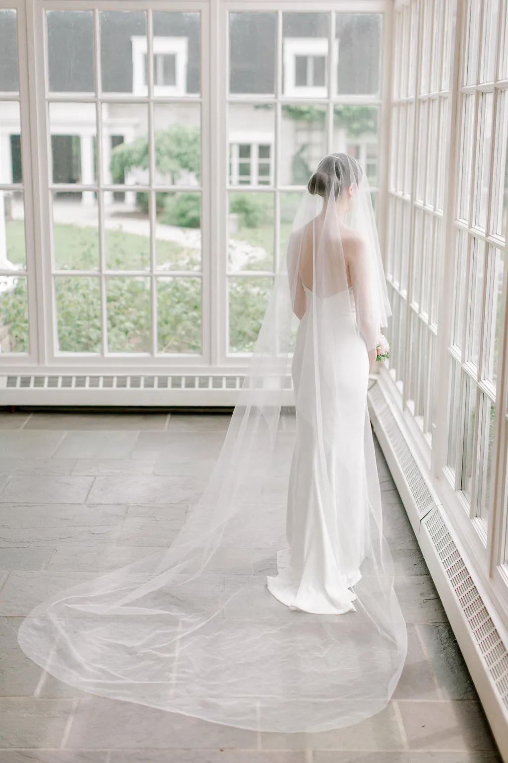 ARIA | Sheer Wedding Veil with Blusher