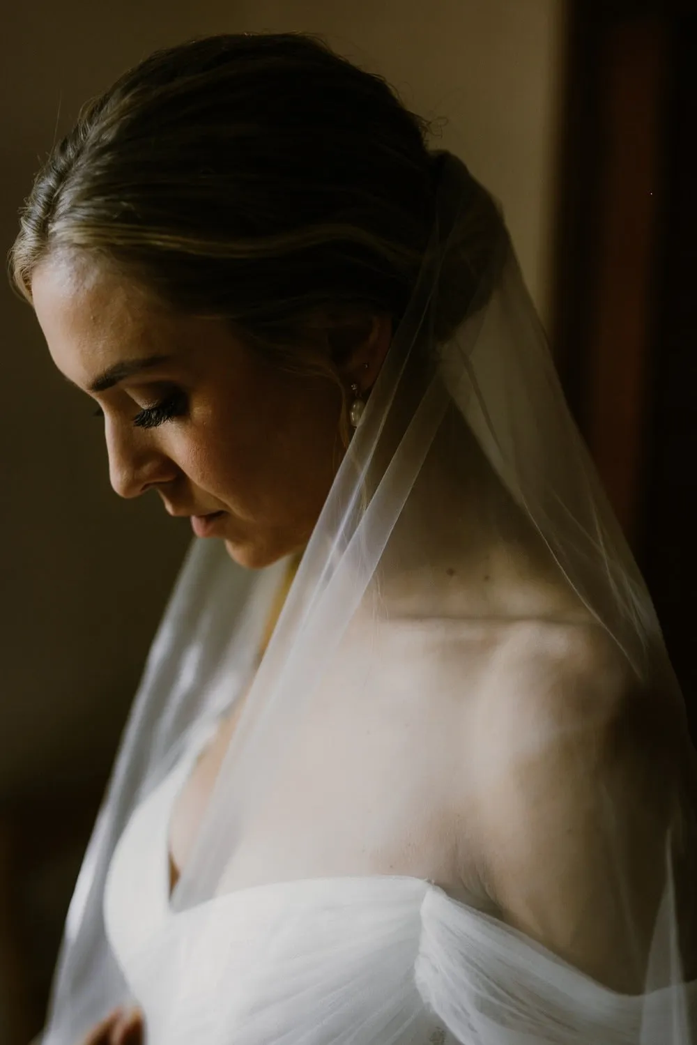 ARIA | Sheer Wedding Veil with Blusher