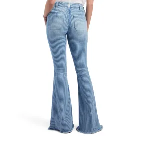 Ariat Ladies Laser Stripe Slim Light Wash Trouser Denim Jeans 10042601