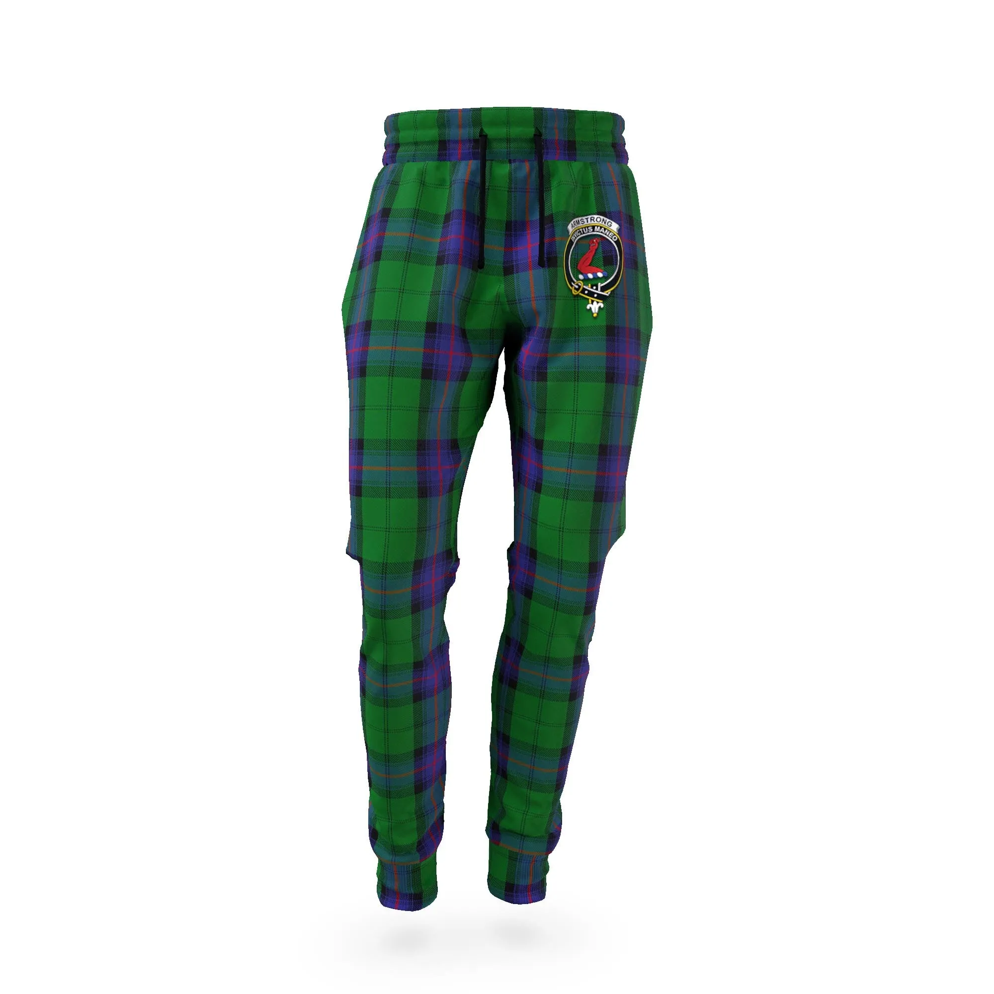 Armstrong Tartan Joggers Pants with Family Crest