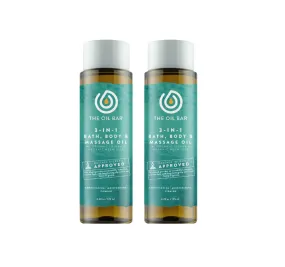 Aromatherapy 3-in-1 Bath, Body & Massage Oil (2 Pack)