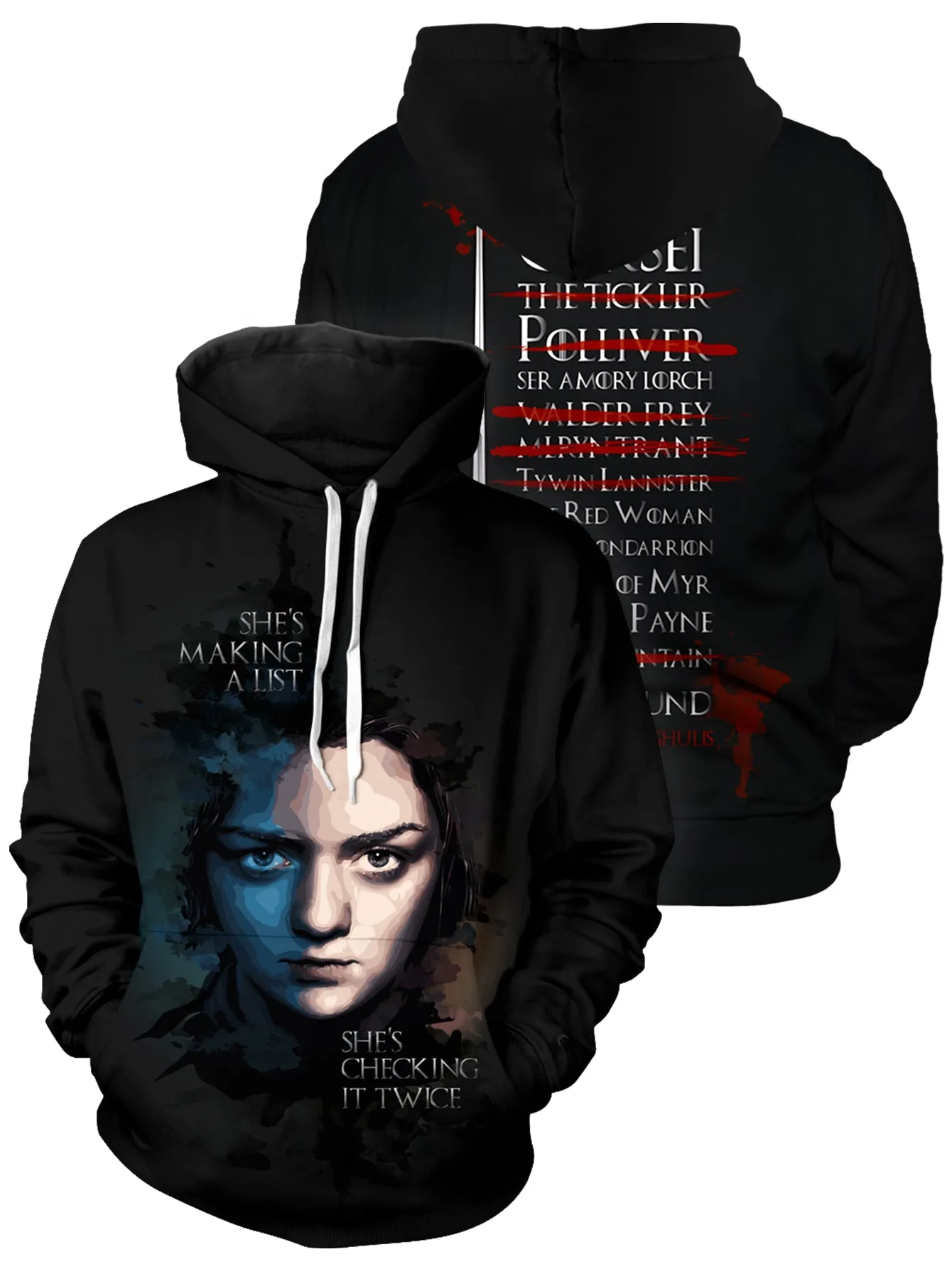 Arya's Kill List Unisex Pullover Hoodie