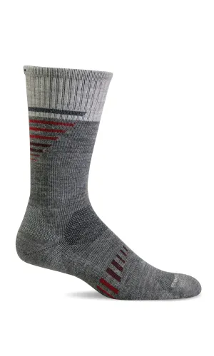 Ascend II Men's Merino/Alpaca Crew Moderate Compression Sock in Grey