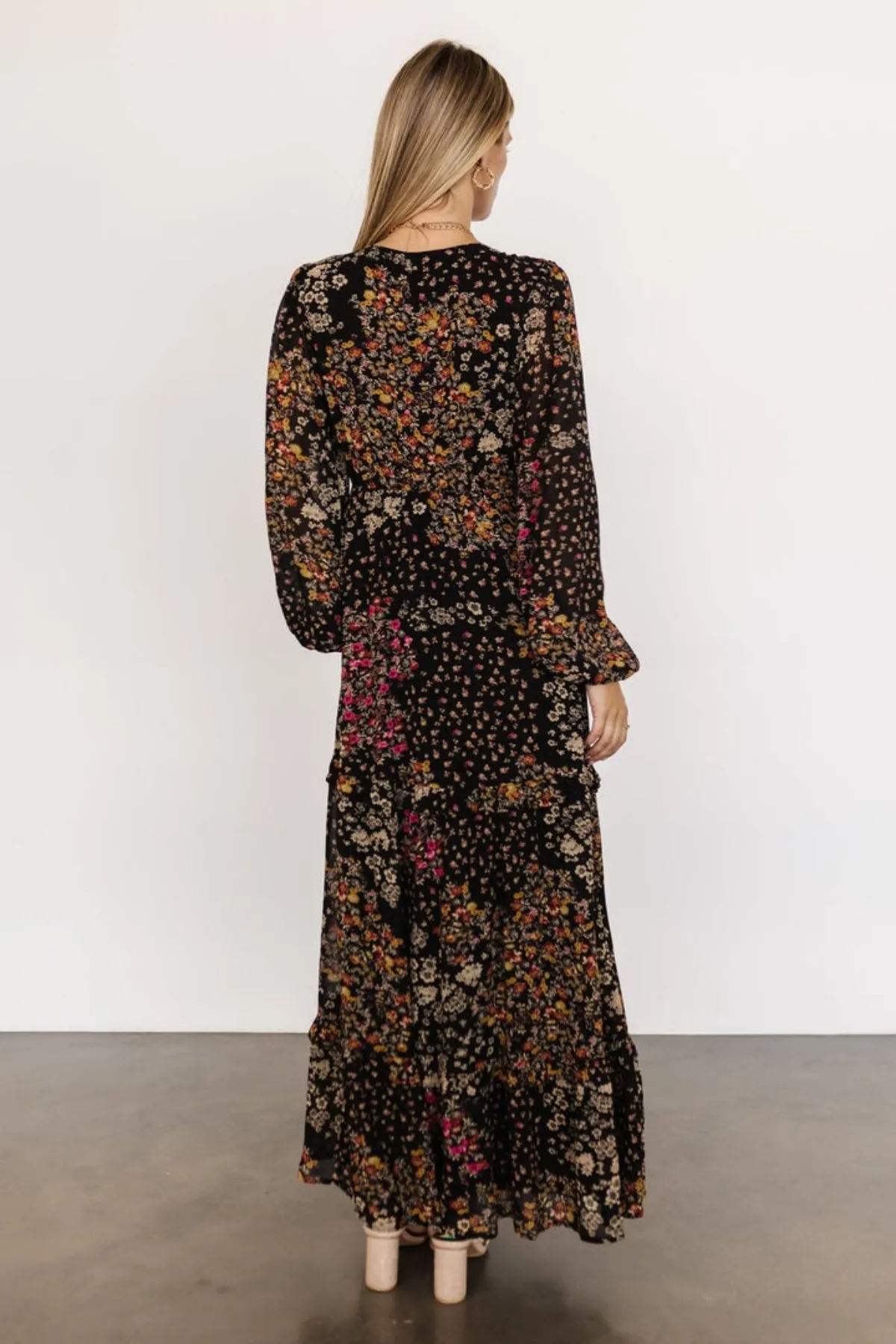 Autumn Floral Maxi Dress