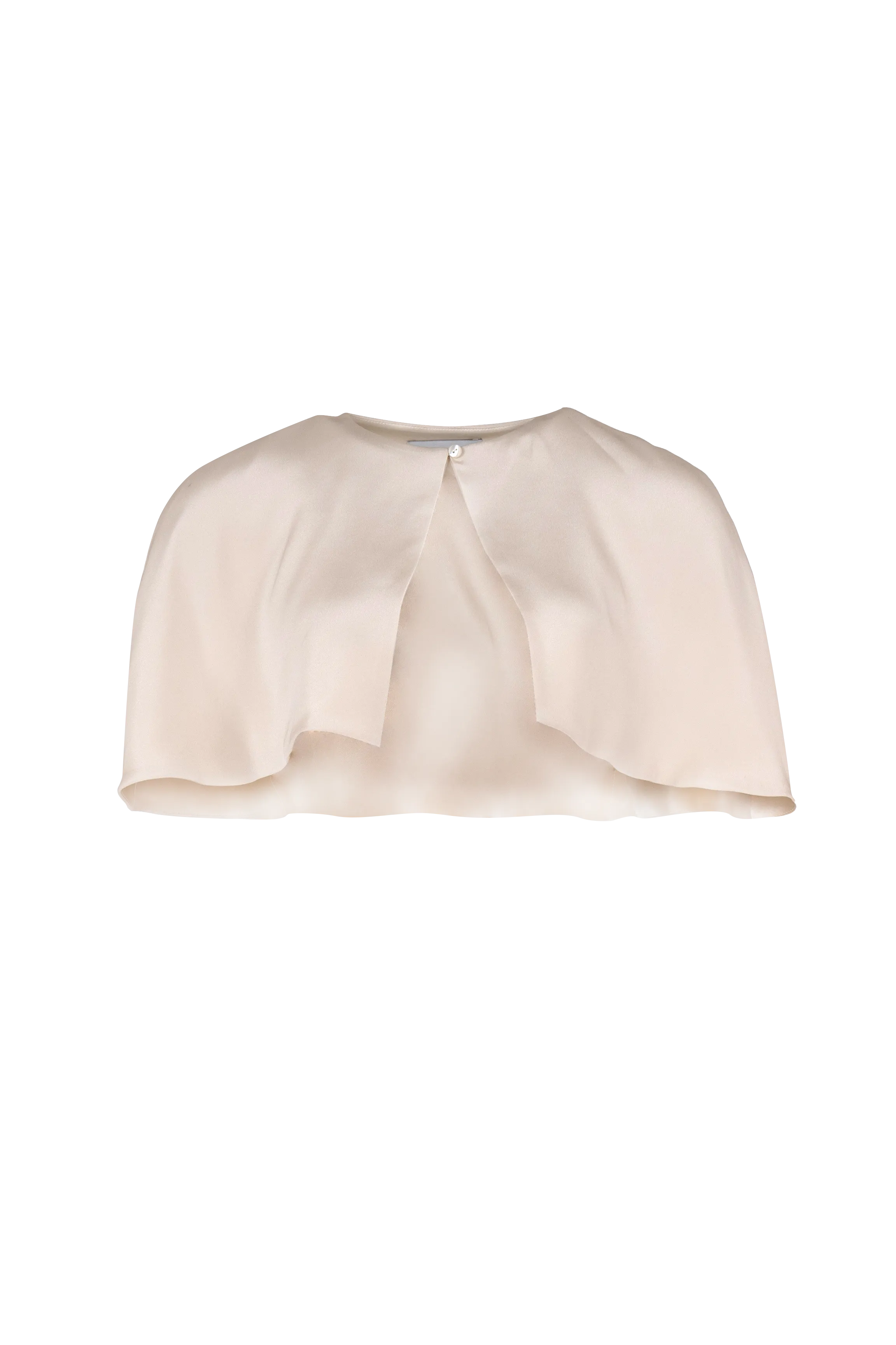 Aya cape | Off White - Crepe silk