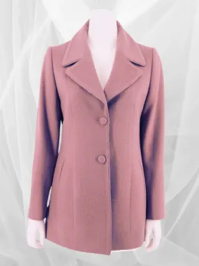 Baby Alpaca Classic Blazer Coat - Mauve