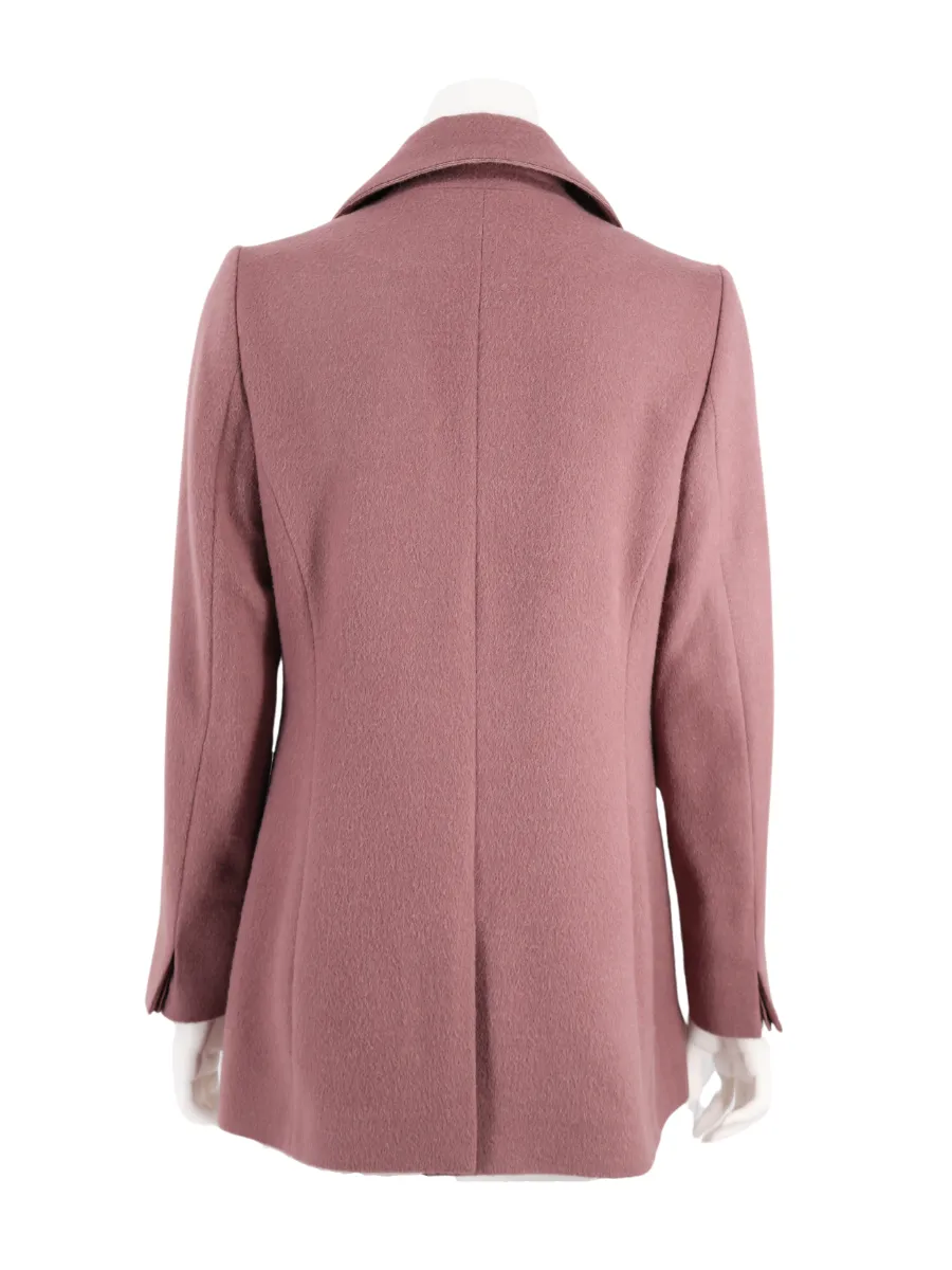 Baby Alpaca Classic Blazer Coat - Mauve