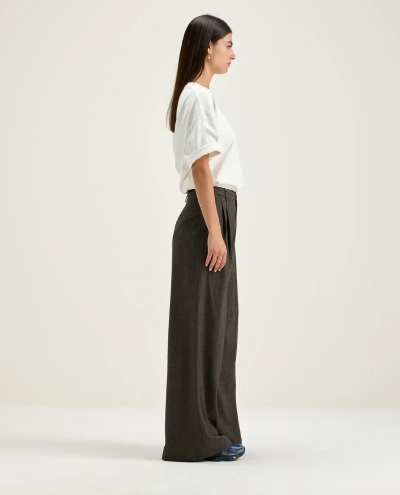 Bellerose Volker Ebony Wide Leg Trousers