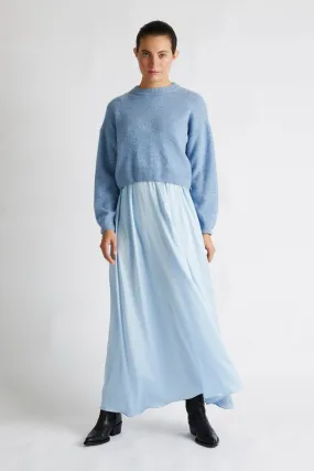   Beryll Helena Silk Skirt | Baby Blue