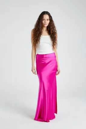   Beryll Helena Silk Skirt | Hot Pink