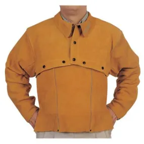 Best Welds Leather Cape Sleeves, Snaps Closure, 3X-Large, Golden Brown, Q-2-3XL