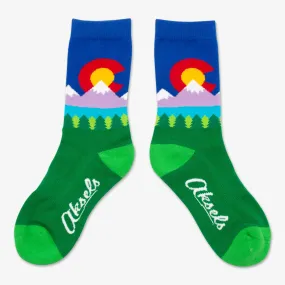 Big Kids Colorado Lake Crew Socks