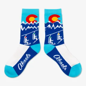 Big Kids Colorado Ski Lift Crew Socks