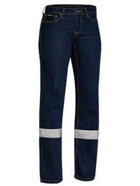 Bisley Workwear Women's 3m Taped Rough Rider Denim Stretch Jean Pant BPL6712T