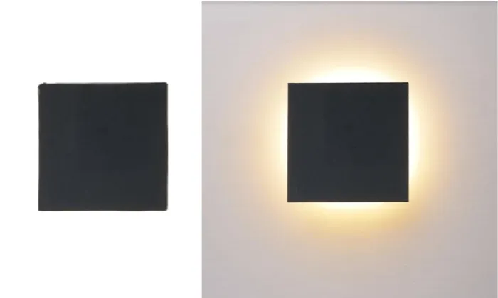 Black Square Casper Wall Lamp Set of 2