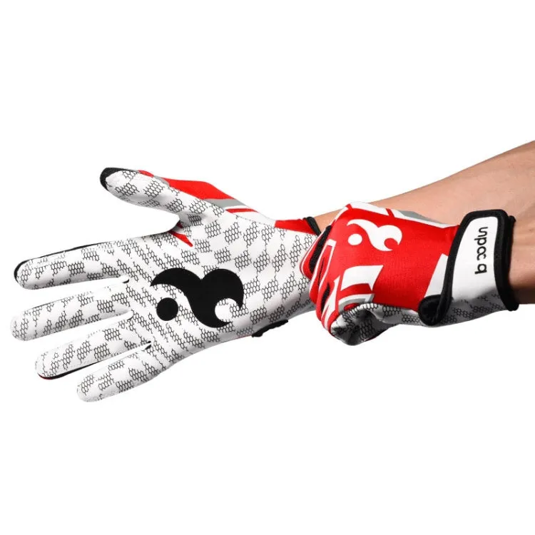 BOODUN C281071G Baseball Rugby Gloves Fitness Sports Anti-Slip Outdoor Hiking Gloves(Red L)