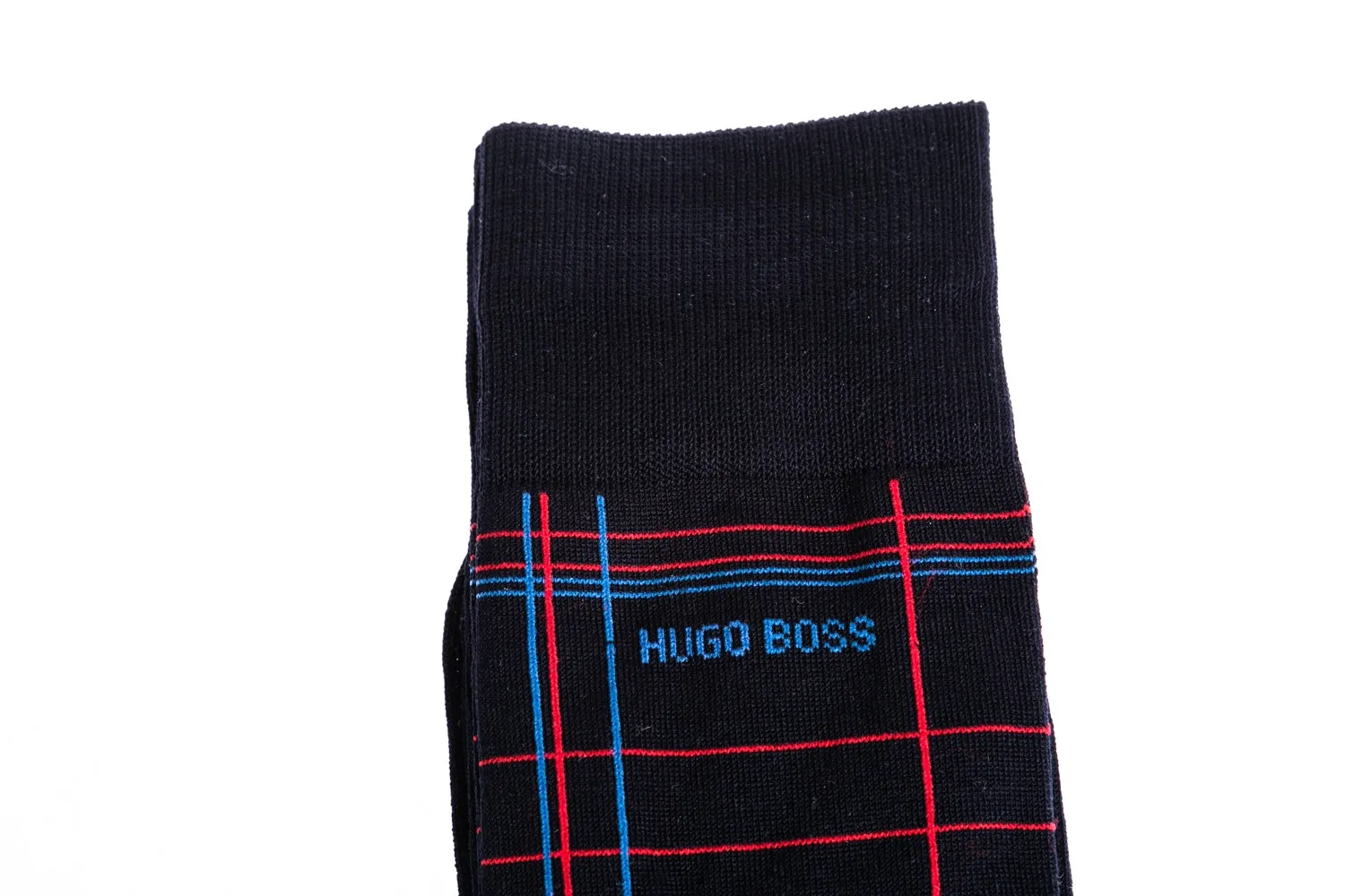 BOSS 2 Pack RS Check MC Sock in Navy