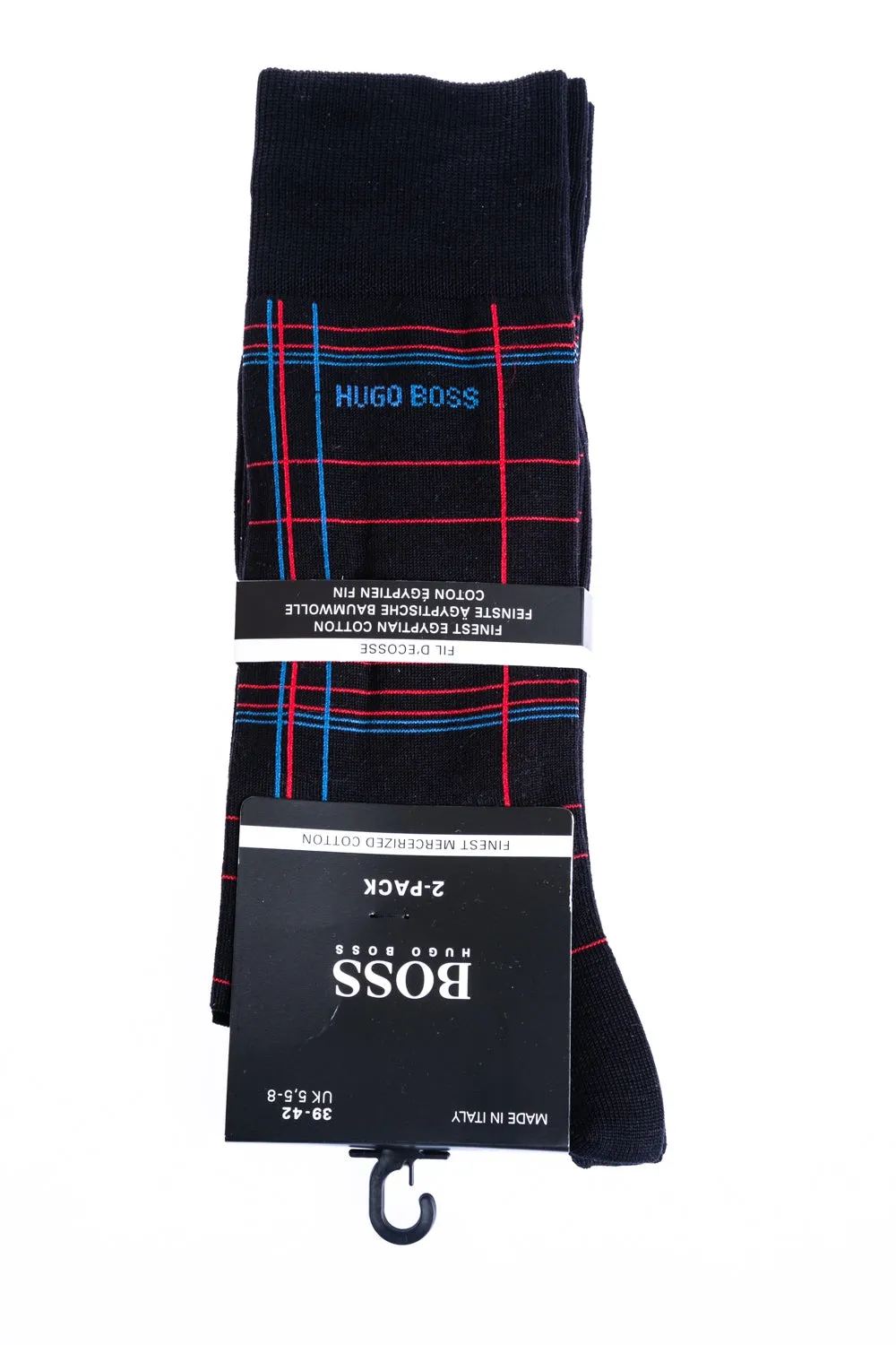 BOSS 2 Pack RS Check MC Sock in Navy