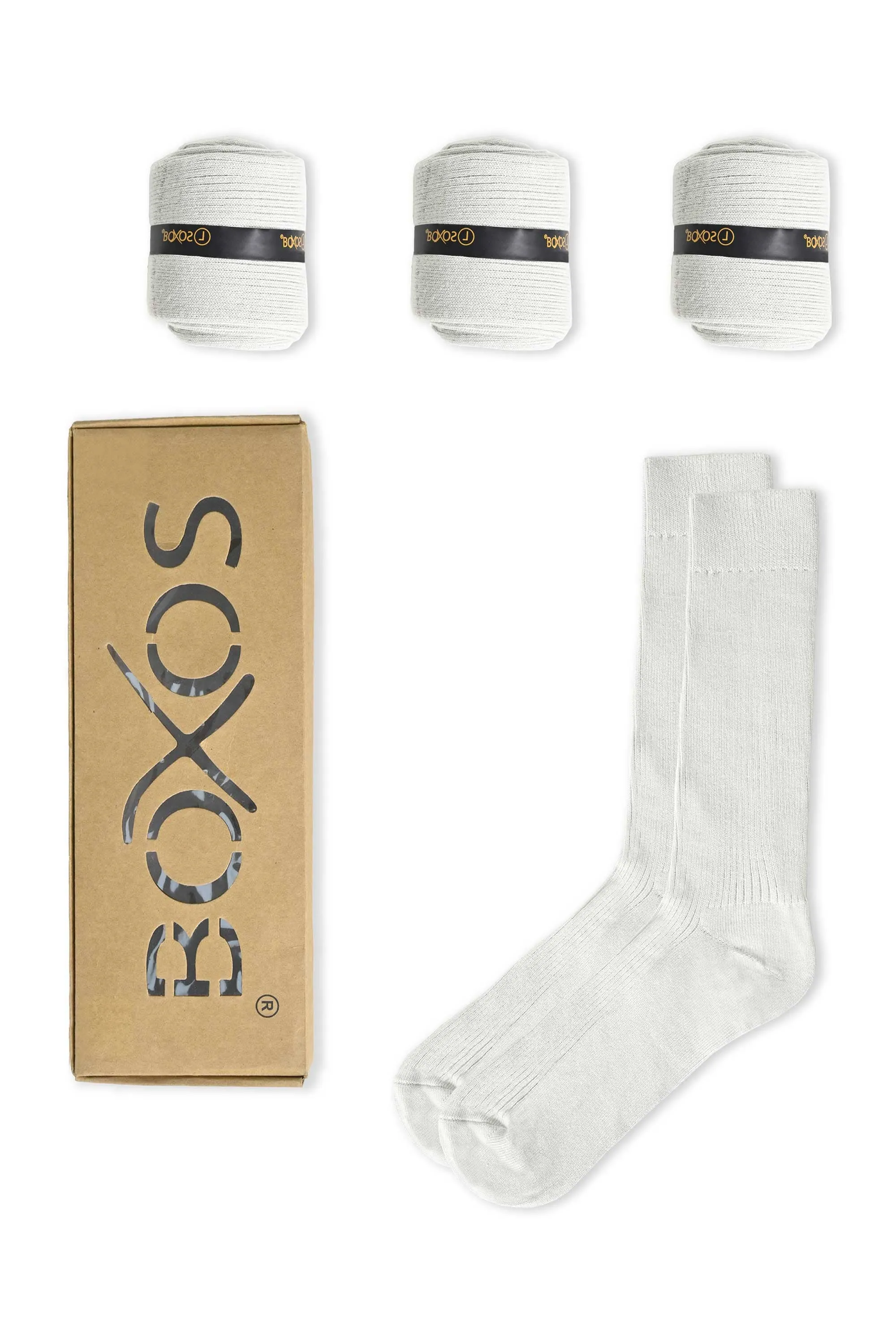 Boxos Men's Classic Crew Socks - Pack Of 4