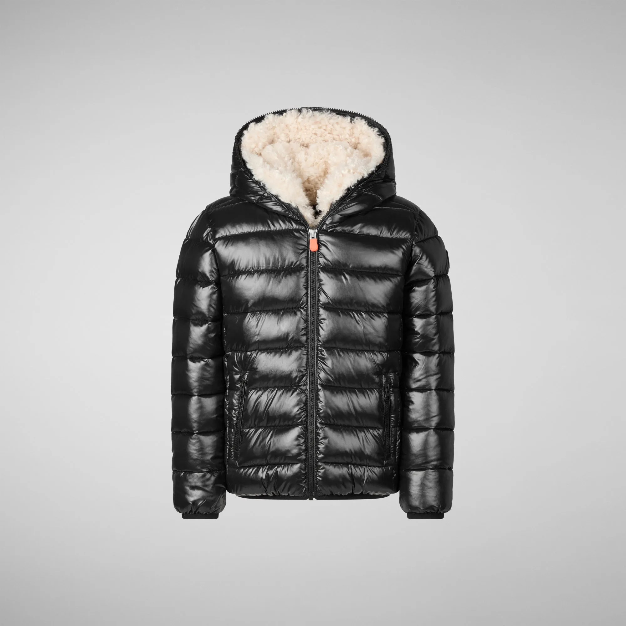 Boys' animal free puffer jacket Gavin in black