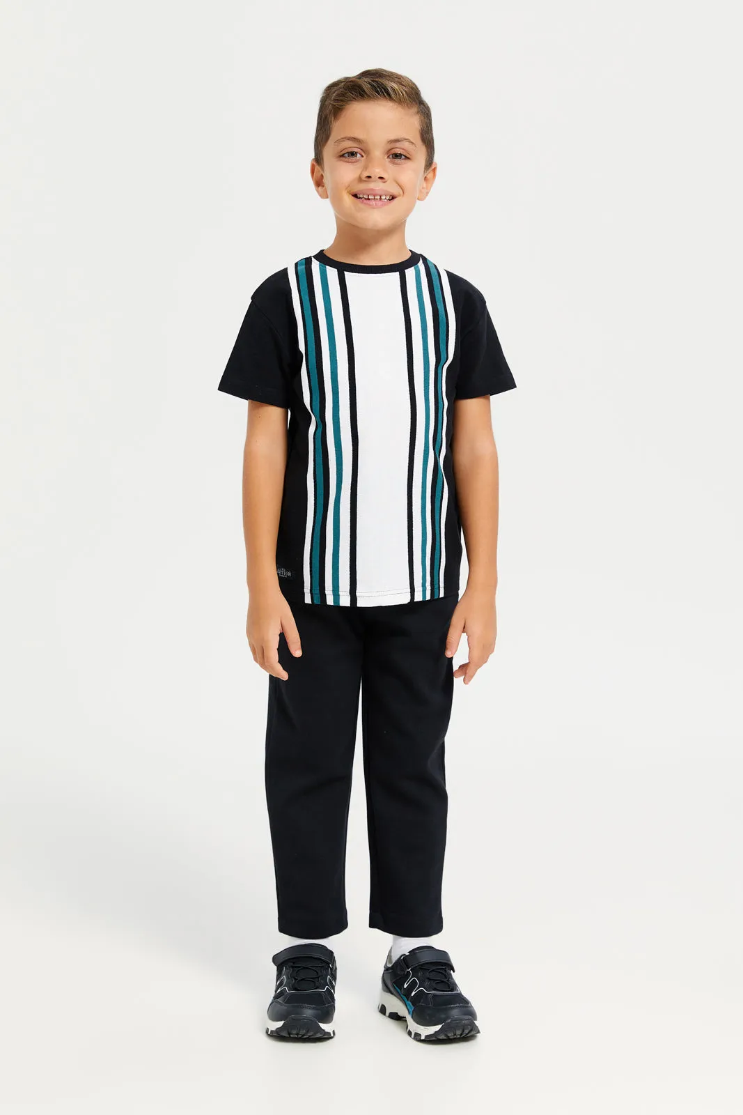 Boys Black Coordinate Trousers