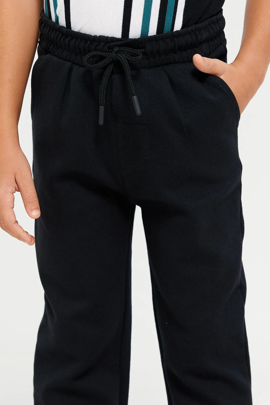 Boys Black Coordinate Trousers