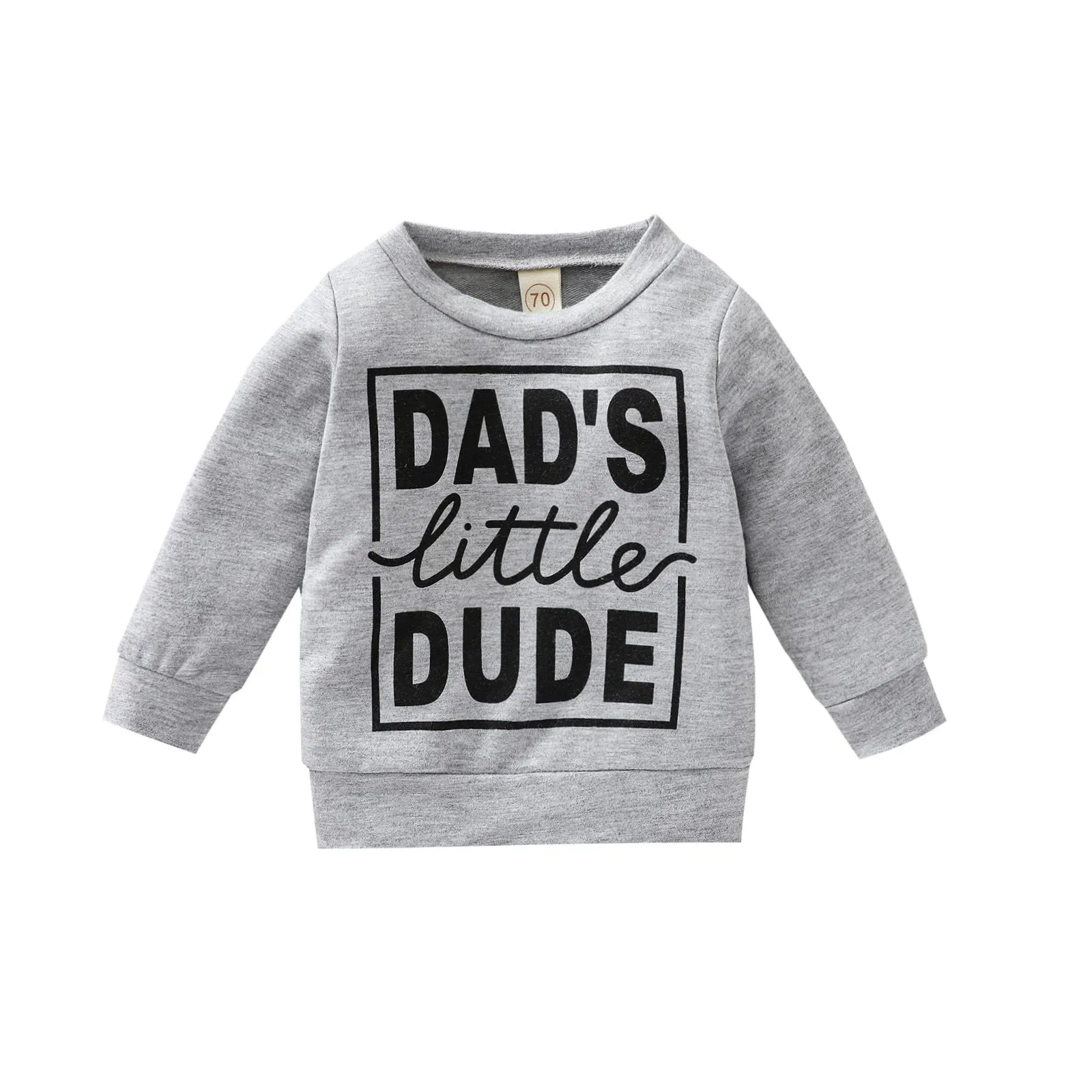 Boys Polyester Letter Grey Sweatshirt Top