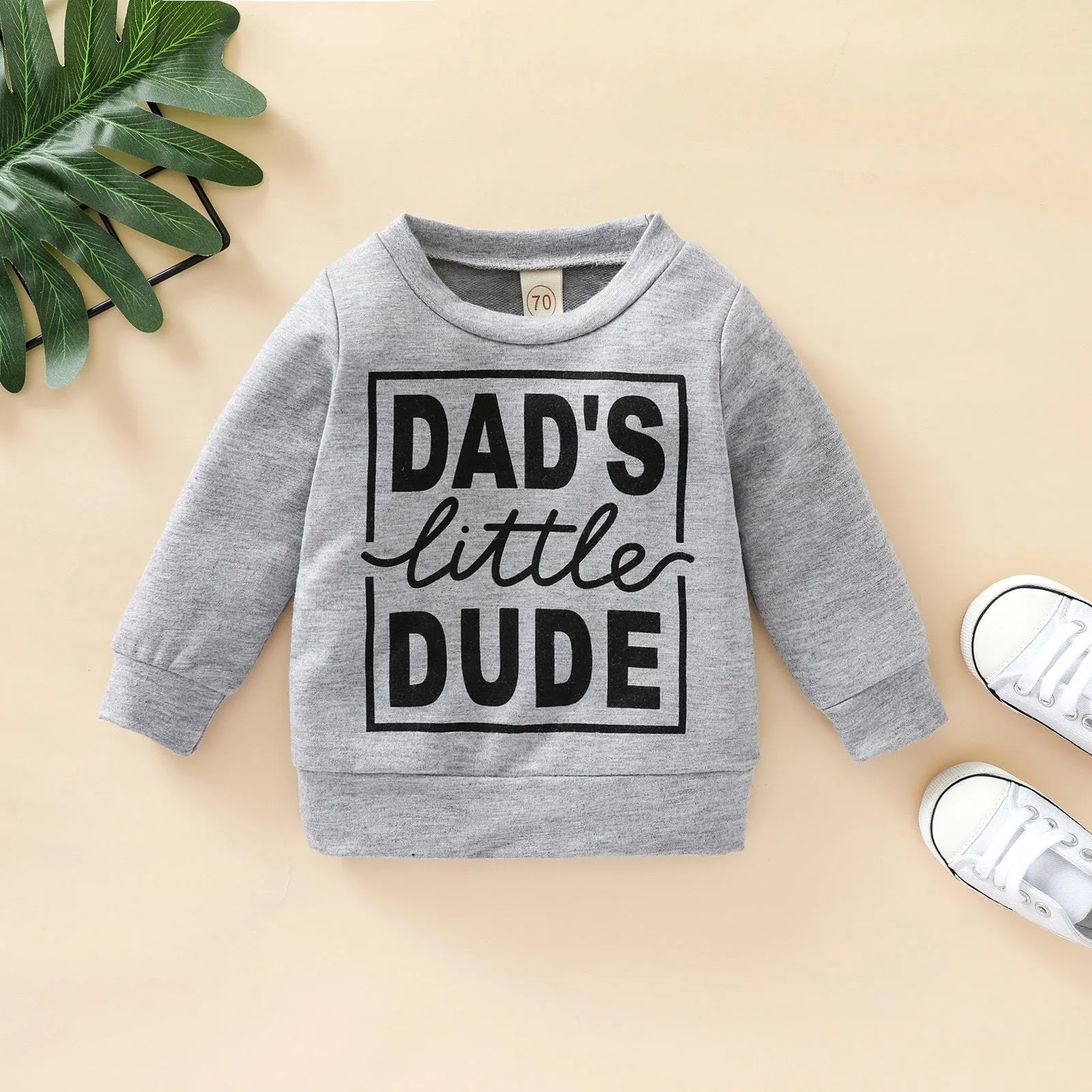 Boys Polyester Letter Grey Sweatshirt Top