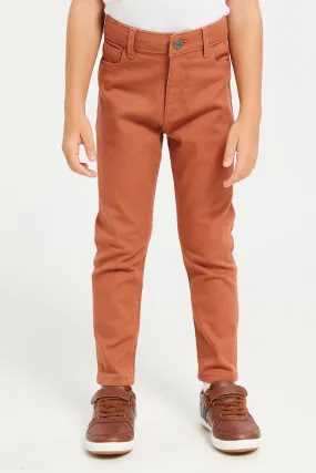 Boys Rust Denim Chino Trousers