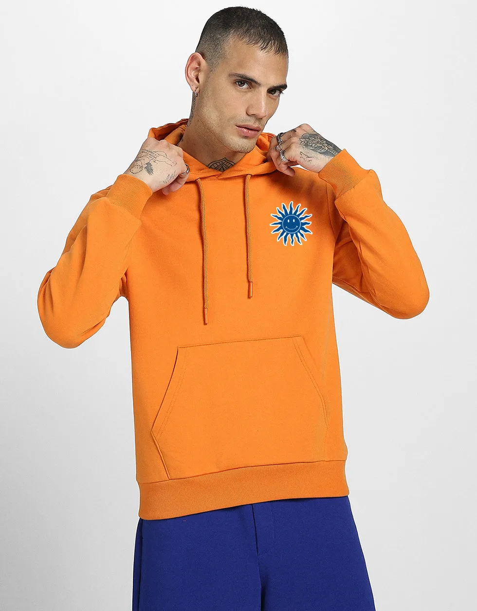 Brandy Bliss: Chic Orange Sun Men's Pullover