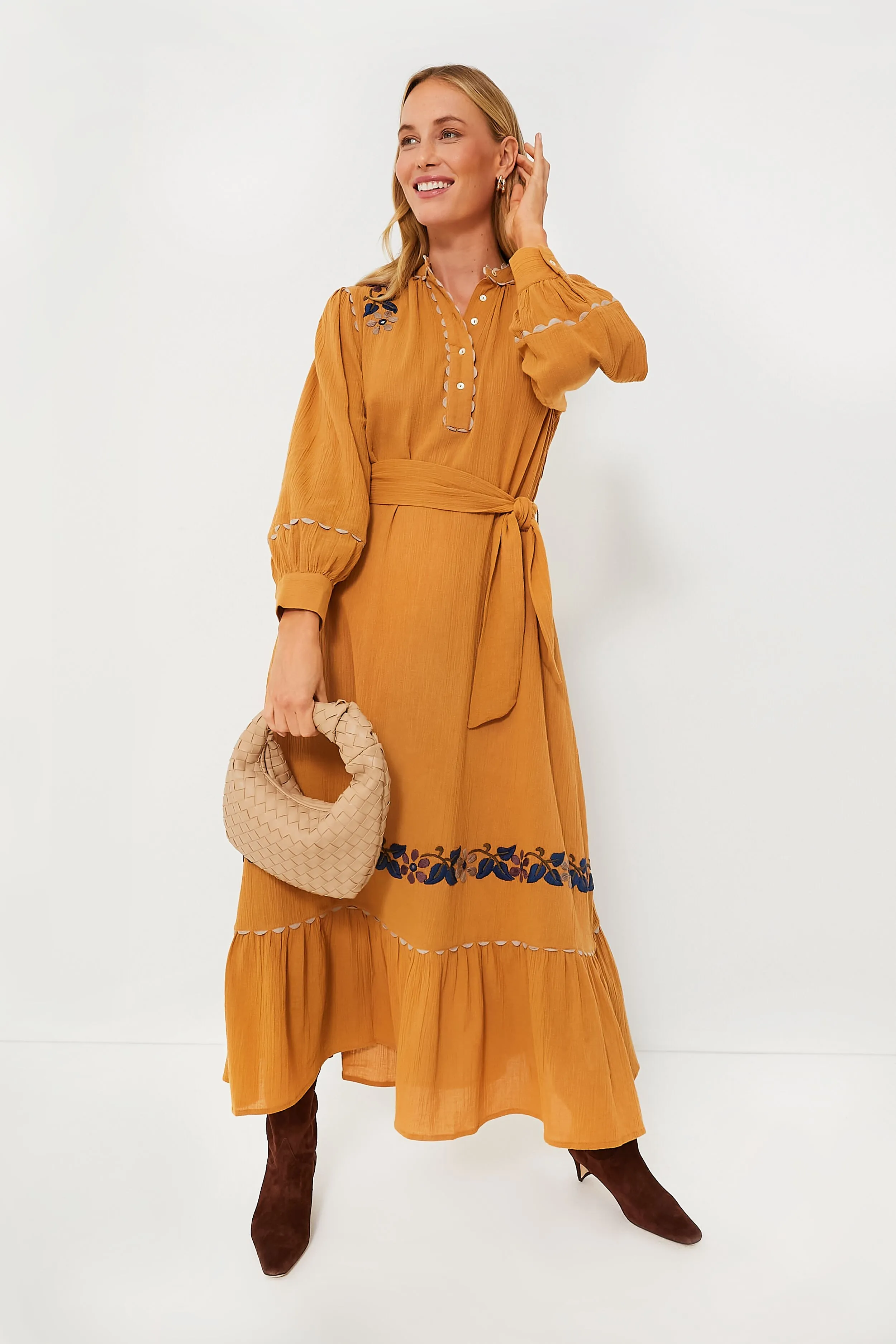 Camel Mathilda Long Dress