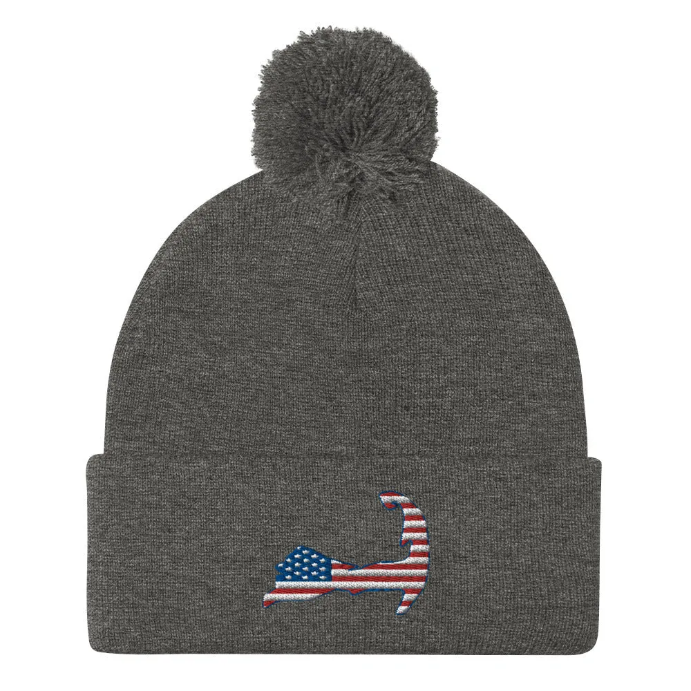 Cape Cod Patriotic American Flag Winter hat