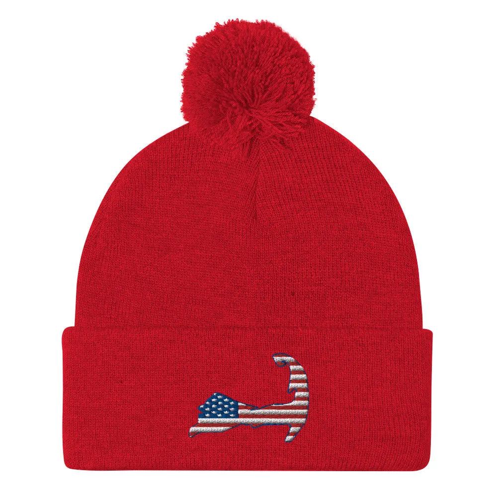 Cape Cod Patriotic American Flag Winter hat