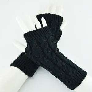 Cashmere Fingerless Warmer Wrist Gloves