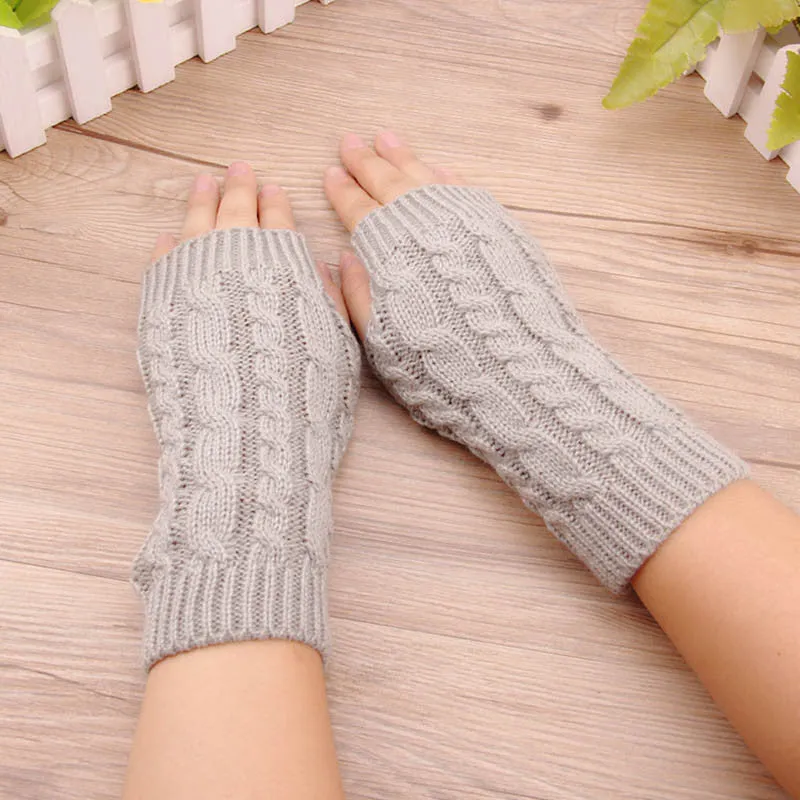 Cashmere Fingerless Warmer Wrist Gloves