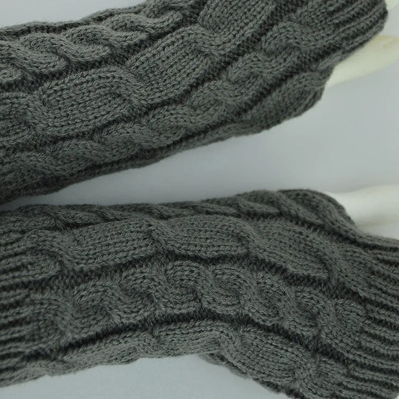 Cashmere Fingerless Warmer Wrist Gloves