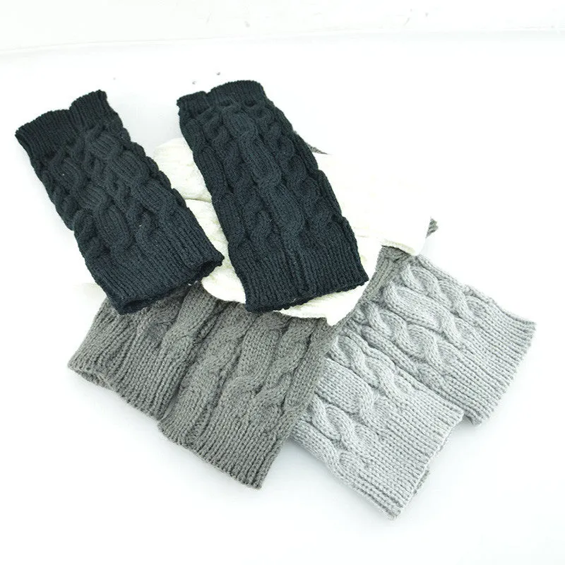 Cashmere Fingerless Warmer Wrist Gloves