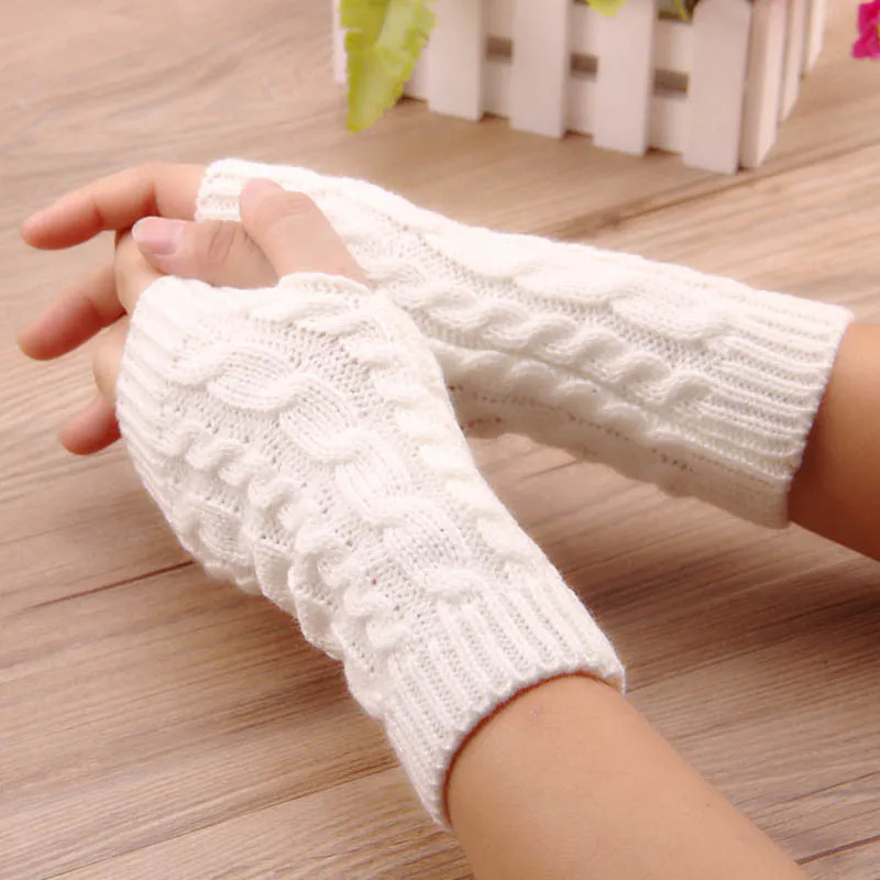 Cashmere Fingerless Warmer Wrist Gloves