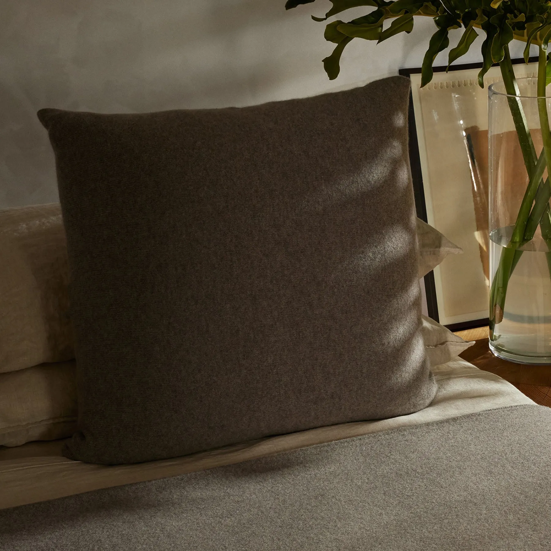 Cashmere Sham - Taupe Melange