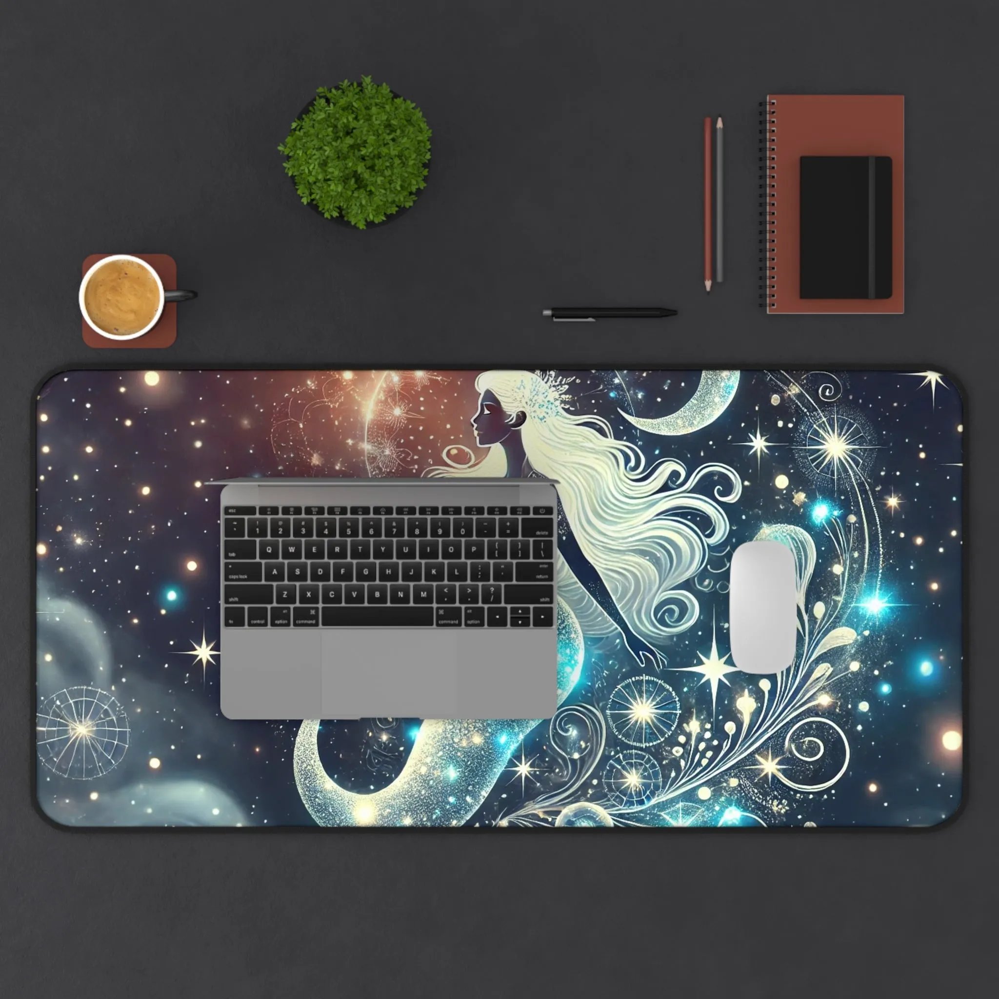 Celestial Mermaid: Cosmic Ocean Computer Pad