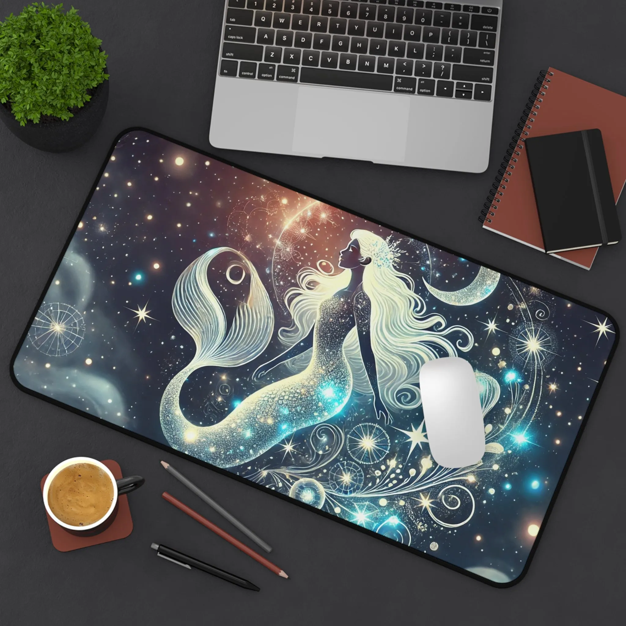 Celestial Mermaid: Cosmic Ocean Computer Pad